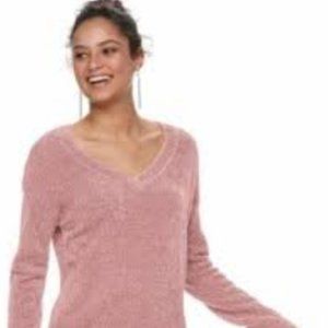Juniors' Mudd® Chenille Sweater Lt. Purple